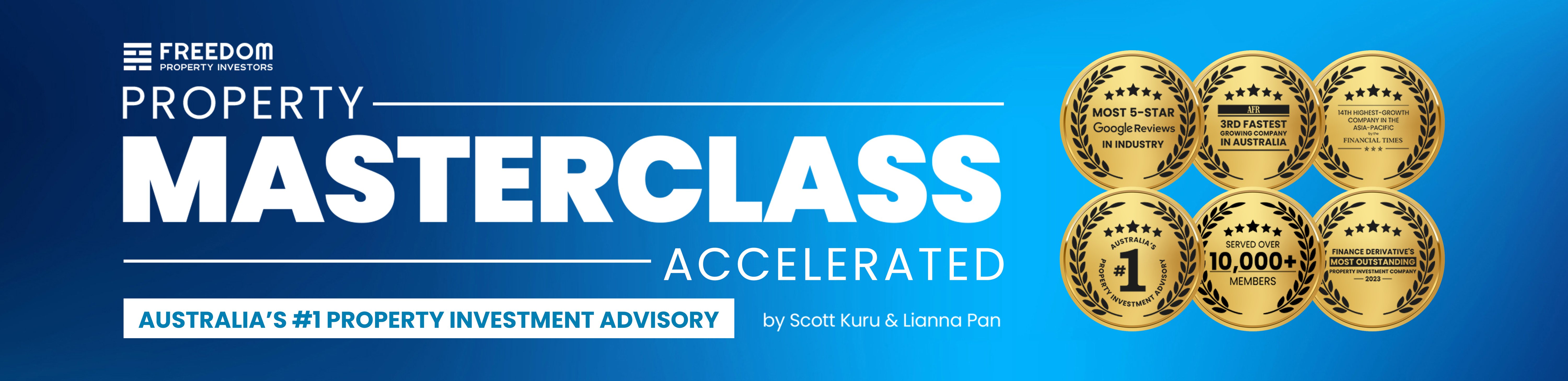 Property Masterclass Accelerated | Freedom Property Investors